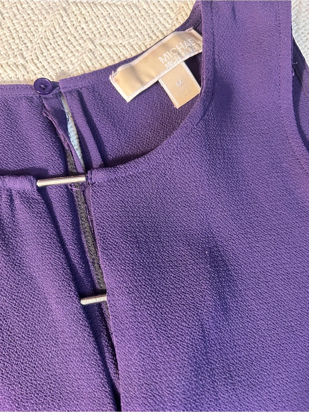 Michael Kors Cold-Shoulder Purple Women's Blouse